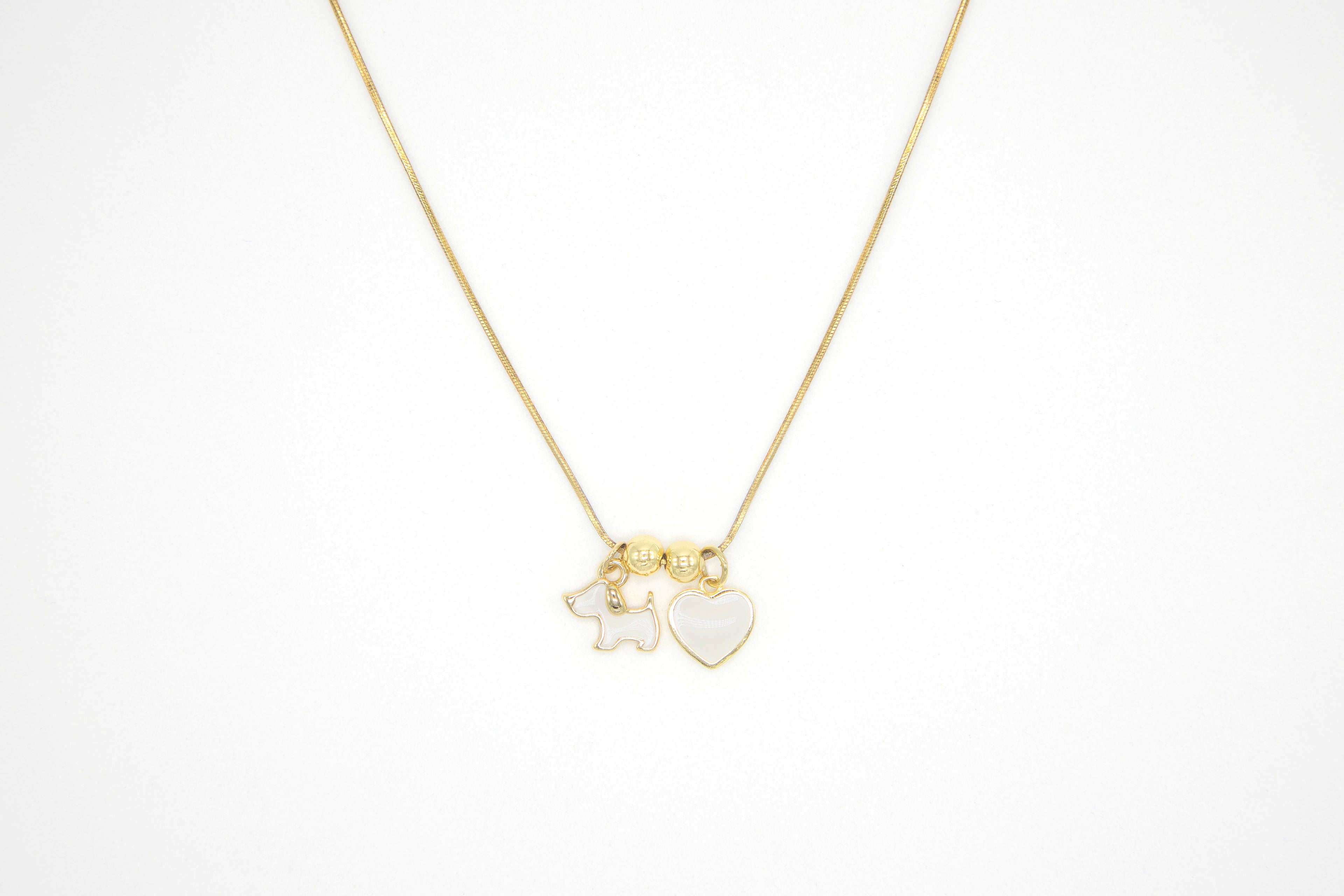 Cadena perrito corazon