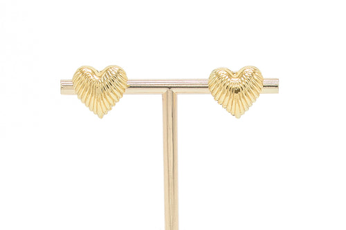 Arete corazon dorado lineas