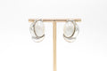Arete perla nacar plateado