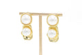 Aretes dorados 2 perlas