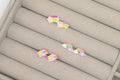 Aretes 3 pares dibujitos arcoiris