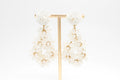 Aretes 6 flores 22A521 blanco