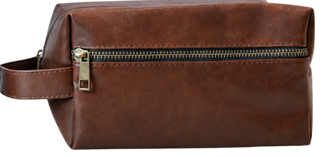 Neceser leather marron oscuro