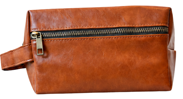 Neceser leather marron claro
