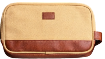 Neceser tela/leather amarillo