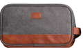 Neceser tela/leather gris oscuro