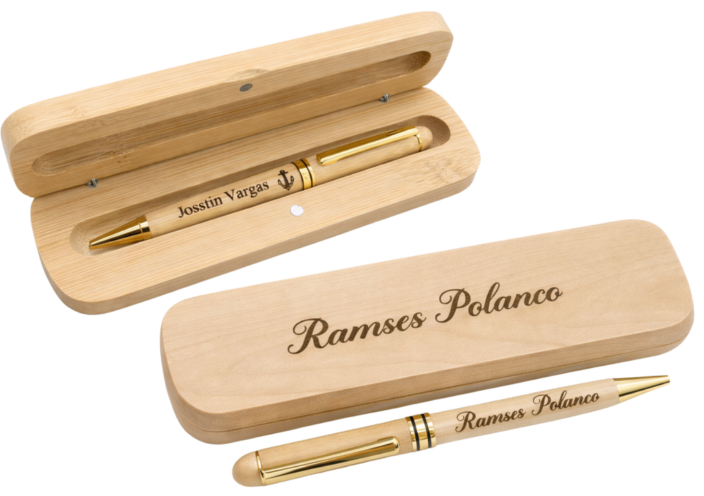 Set 1 Lapicero Madera estuche