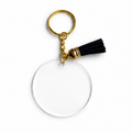 Llaveros acrilico/borla negro