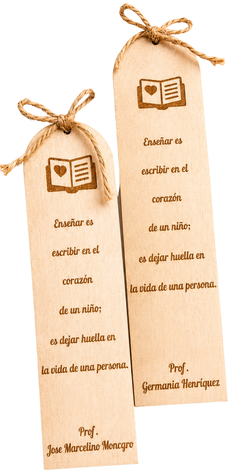 Separador de libros madera